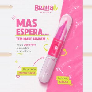 Make Marca-Texto + Lip Gloss Duo Shine - BRILHAE - UND