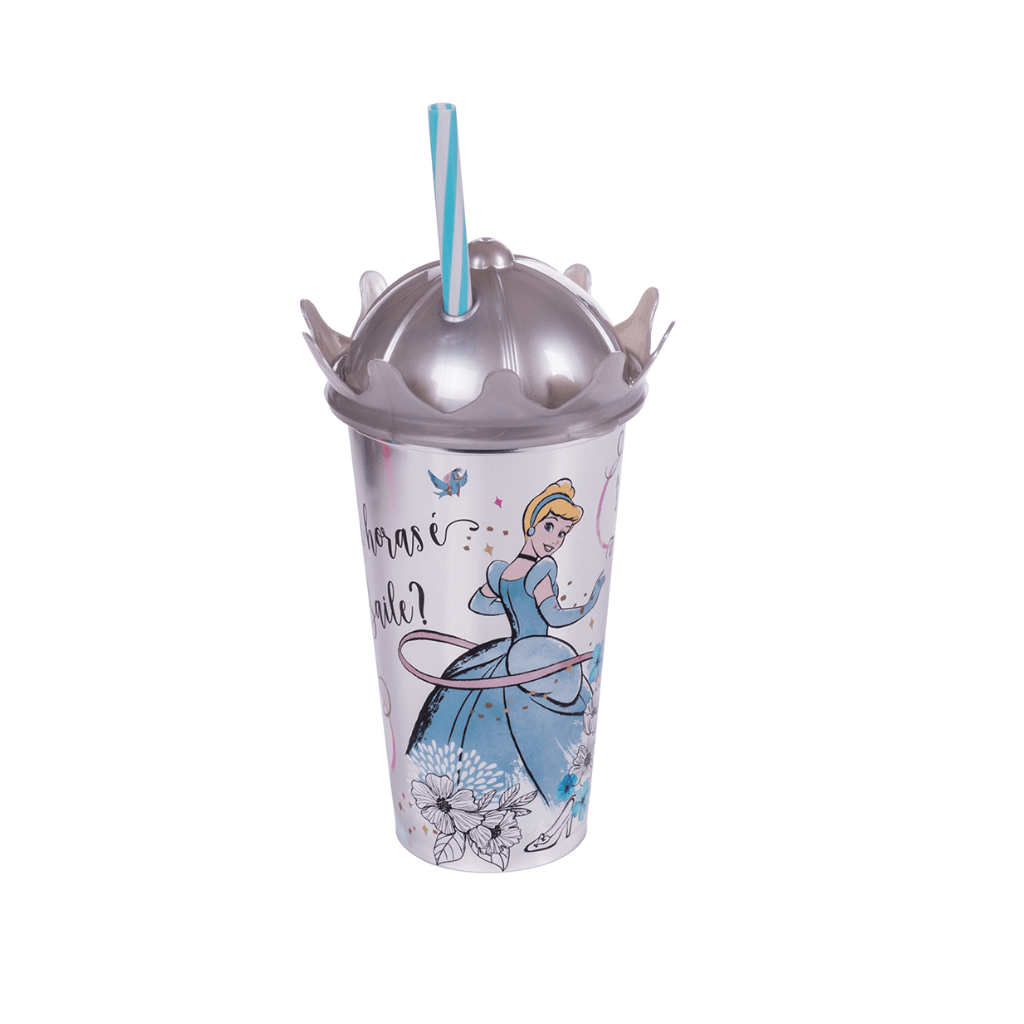 Copo Coroa Cinderela 500 ml - PLASÚTIL - UND