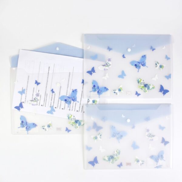 Pasta Envelope Malote A4 com Botão Butterfly Borboletas - DAC