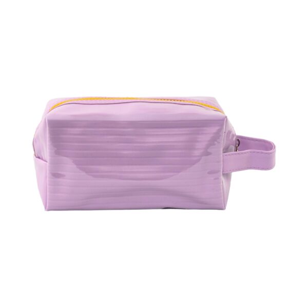 Necessaire Bauzinho Emborrachada Lilás "ESPALHE BOAS ENERGIAS" 18x10x10cm - FLORIE - UND