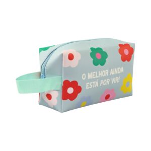 Bolsinha Azul "O MELHOR AINDA ESTÁ POR VIR!" 20x8x12cm - FLORIE - UND