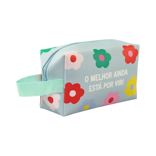 Bolsinha Azul "O MELHOR AINDA ESTÁ POR VIR!" 20x8x12cm - FLORIE - UND