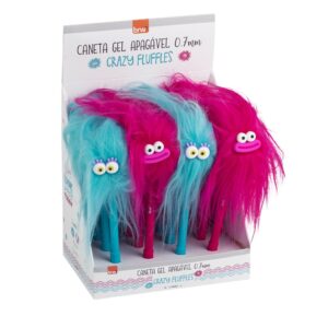 Caneta Esferográfica Gel Apagável 0,7 mm Cabeluda Crazy Fluffles - BRW - UND