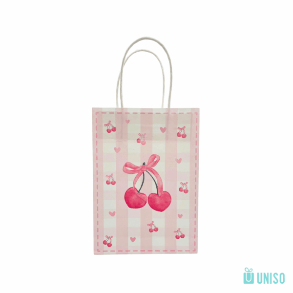 Embalagem Sacola  Presente Cereja 15x 21x 8cm - UNISO - UND