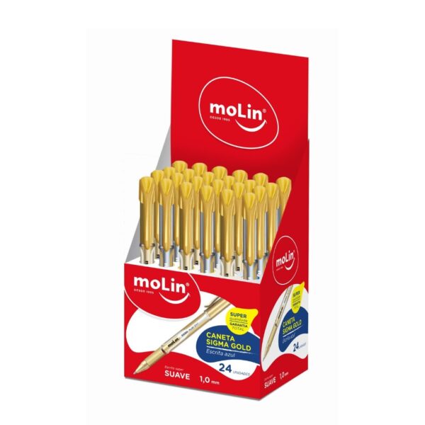Caneta Sigma Gold 1.0mm MOLIN - KIT 4 UND