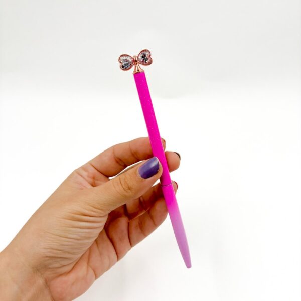 Caneta Metálica Premium Lacinho Coração