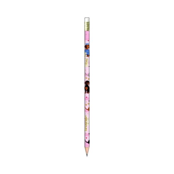 Lápis Redondo c/ Borracha N.2 Brownie The Dog - TILIBRA - PACOTE 12 UND