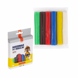 Massinha de Modelar 90g 6 Cores - BRW - BLISTER