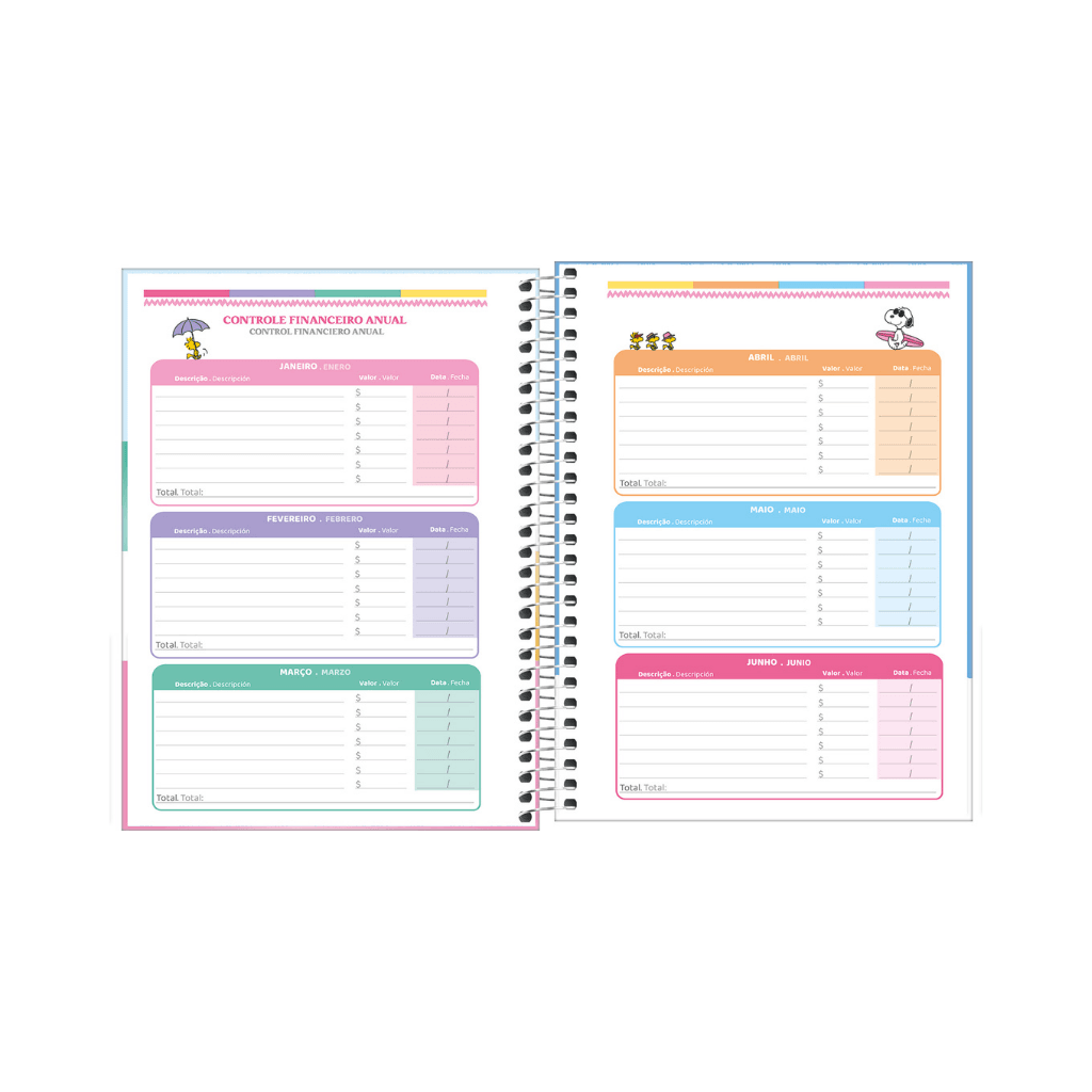 Agenda Planner Espiral 17,5 x 24 cm SNOOPY - TILIBRA - UND