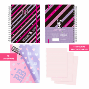 Caderno Smart Universitário 15 Divisórias Rebecca Bonbon 140 fls - DAC