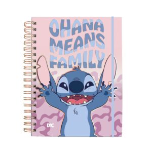 Caderno Smart Universitário 10 Matérias Stitch Rosa Disney DAC