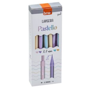 Lapiseira Plástica 0.7mm Pastello - BRW - CX 12 UND