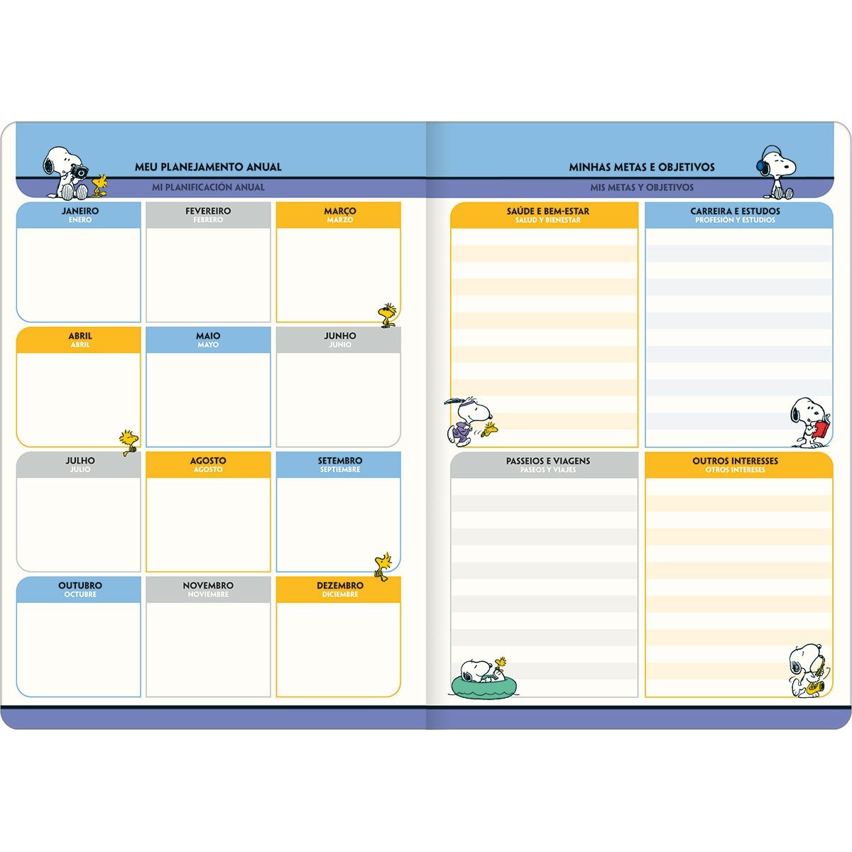 Planner Agenda Grampeado 17,8 x 25,4 cm SNOOPY - TILIBRA - UND