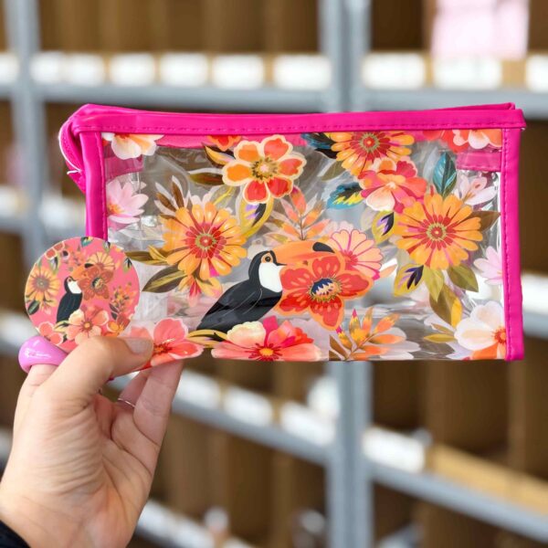 Necessaire Plástica Estampada Brisa de Verão 20 x 12 x 8 cm - IMPORTADO - UND