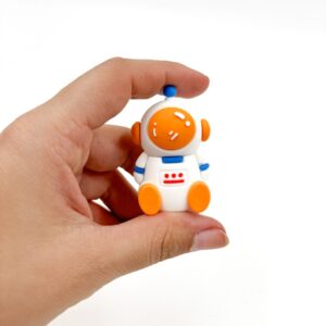 Apontador Emborrachado Astronauta Color - Cx 16 Und