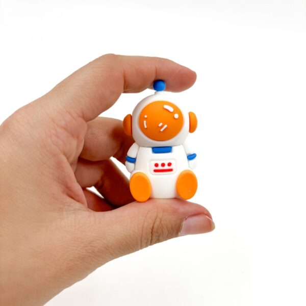 Apontador Emborrachado Astronauta Color - Cx 16 Und