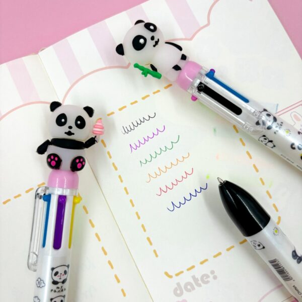 Caneta 6 Cores Ursinho Panda