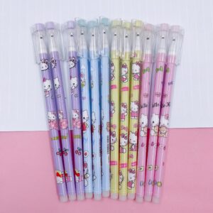 Caneta Apagável Estampada Hello Kitty - Blister 12 Und