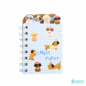 Mini Caderno Espiral Puppy c/ Divisórias 60 Fls 80x10 cm - UNISO - UND