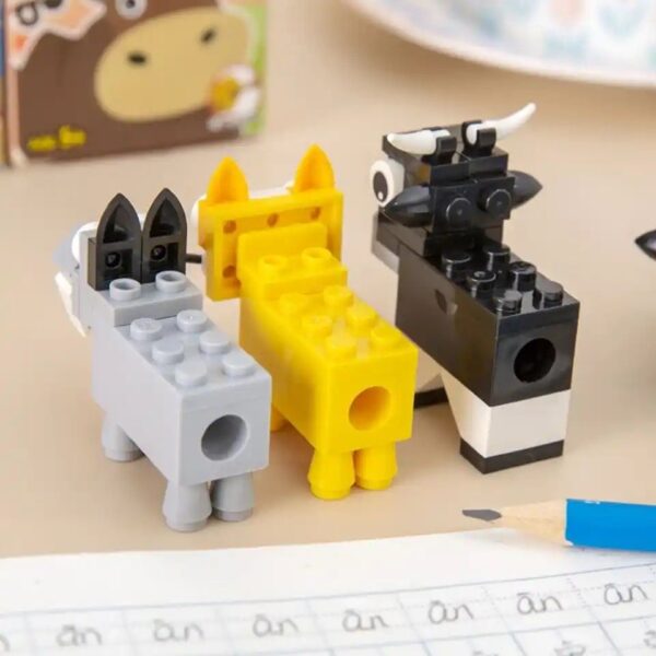 Apontador Lego Cachorro e Gato