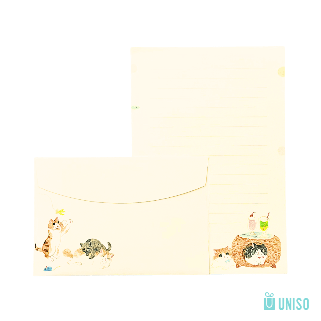 Kit 6 Papéis de Carta + 3 Envelopes Gato - UNISO - UND