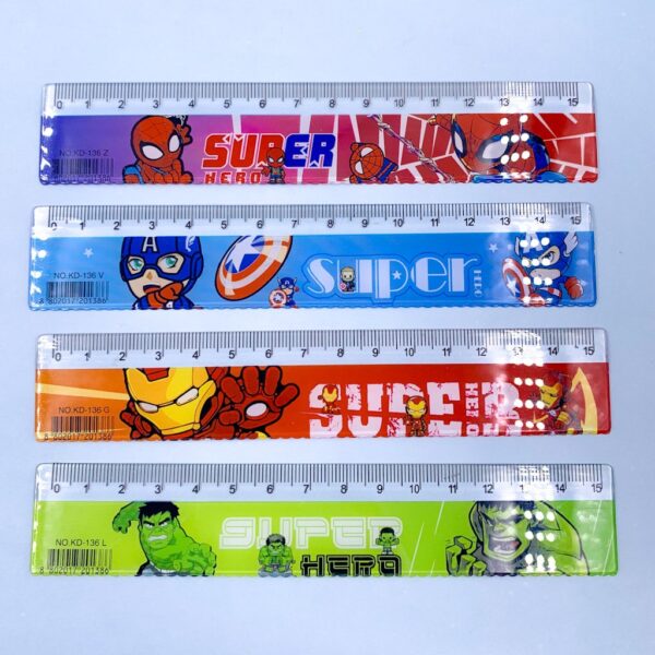 Régua 15 cm Super Heróis - Kit 4 Und
