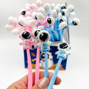 Caneta Flexível Dançante Astronauta Cute - Pacote 6 Und