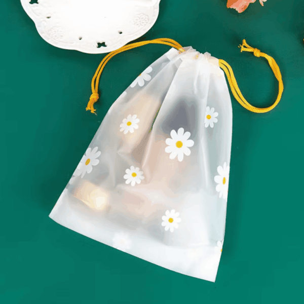 Embalagem Saco Cordinha Margarida M 18X25cm - IMPORTADO - PACOTE 12 UND