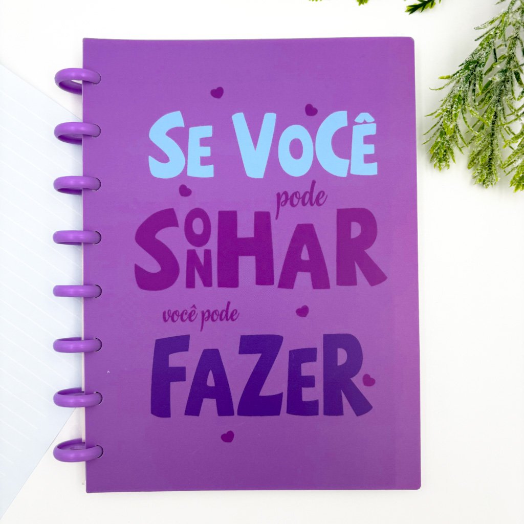 Caderno de Disco Frases A5 80 Fls/8 discos - 15x21,2cm - IMPORTADO - UND