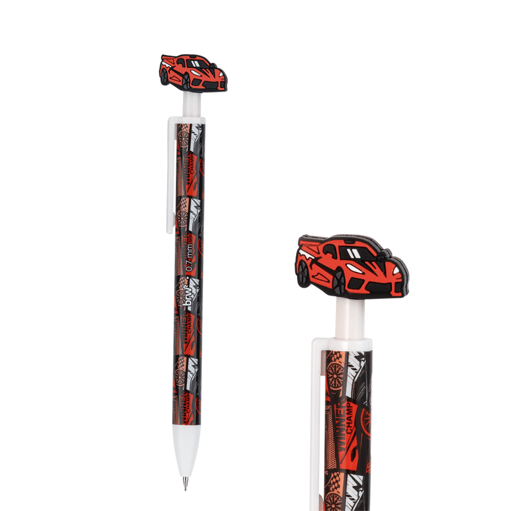 Lapiseira Plástica Divertida Race Carros 0,7mm BRW - KIT 4 UND