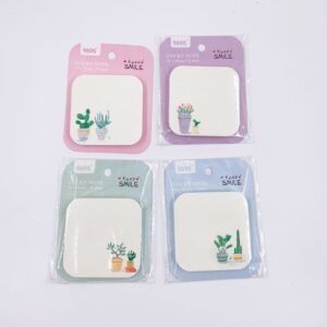 Bloco de Notas Adesivado 76 x76mm Cactus - IMPORTADO - UND