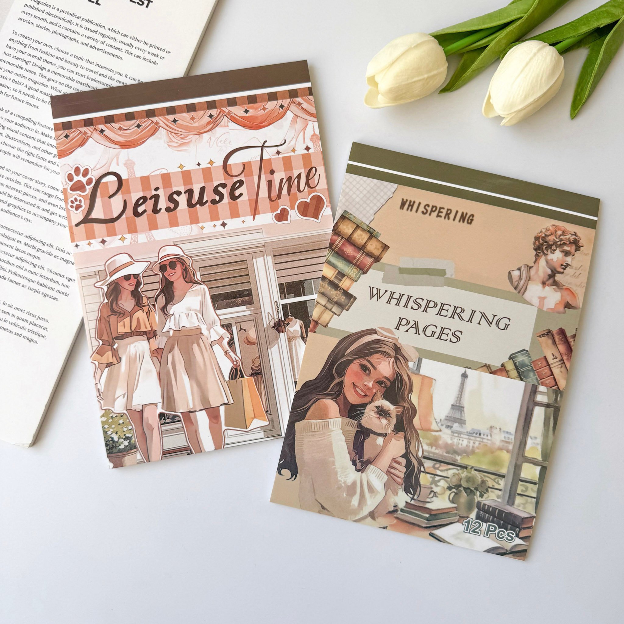 Caderno de Adesivos p/ Scrapbook e Colagens Moment Vibes 12 fls - IMPORTADO - UND