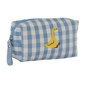 Estojo Necessaire Xadrez  AZUL Patinho 17x9x7cm - FLORIE - UND