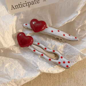 Kit 2 Presilhas Coração Love - IMPORTADO - BLISTER