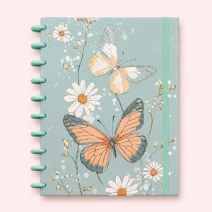 Caderno de Disco Borboletas 10 Discos 18,5x25,2cm 80 fls - IMPORTADO - UND
