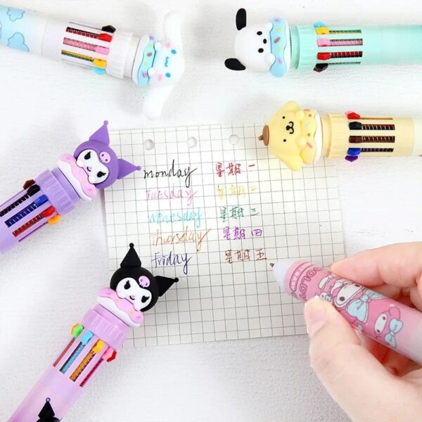 Caneta 10 Cores  My Melody e Sua Turma