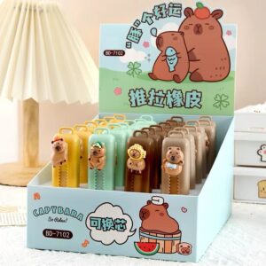 Borracha Fofa Retrátil Estilete Capivara
