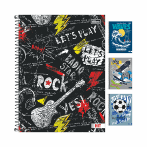 Caderno Universitário Espiral 10 M 160 fls HIT MASCULINO - TILIBRA - UND
