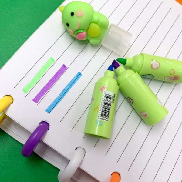 Marca texto 3 em 1 Dinossauros - BLISTER 6 UND