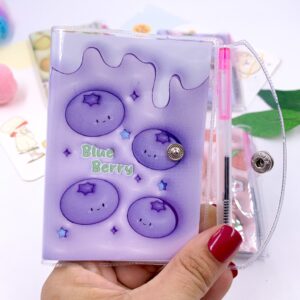Mini Caderno Frutinhas Capa c/ Fechamento e Mini Caneta - UND