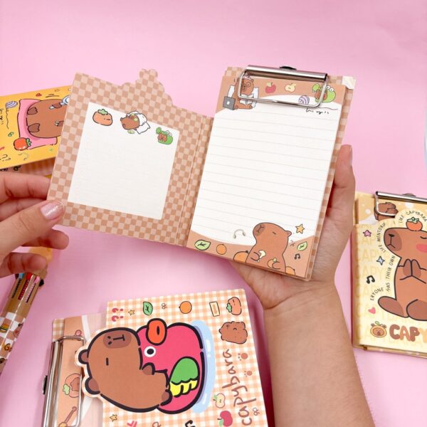 Mini Prancheta Bloco de Notas Capivara