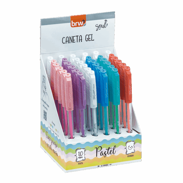 Caneta Esferográfica Gel Pastel 1.0mm - BRW - UND