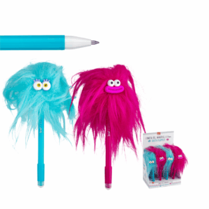 Caneta Esferográfica Gel Apagável 0,7 mm Cabeluda Crazy Fluffles - BRW - UND