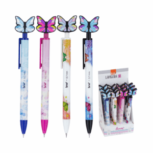 Lapiseira Plástica Divertida 0.7mm Borboleta Dreams - BRW - 4 UND