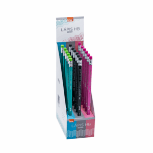 Lápis HB Triangular Estampado Sátira - BRW - DISPLAY 18 UND