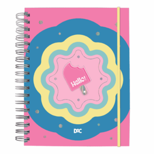 Refil Caderno Smart Colegial Hello 48 Folhas Rosa DAC