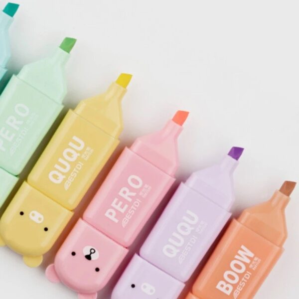 Marca Texto Ursinho boow 6 Cores