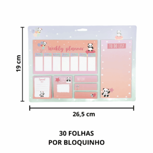 Kit Bloco de Notas Fofo Decorado 7 Blocos