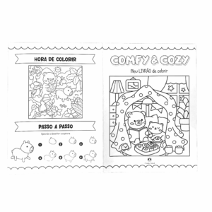 KIT 3 LIVROS de Colorir Comfy and Cozy GRANDE - CIRANDA