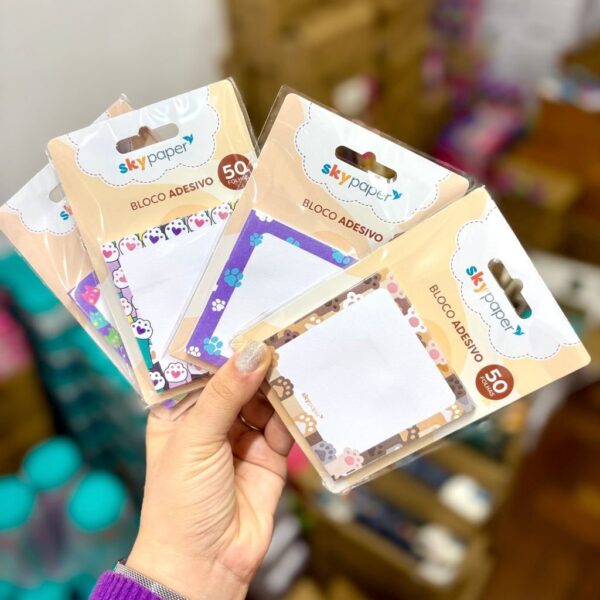Bloco de Notas Adesivado PETS 50 Fls - SKYPAPER - UND